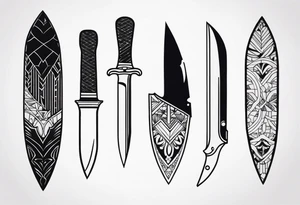 Knife, minimalistic tattoo idea