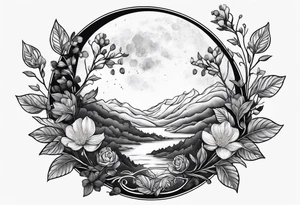 diphylleia grayi and moon tattoo idea