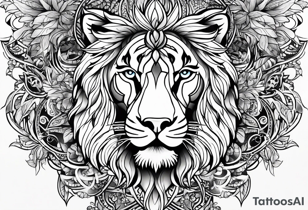 A tattoo representing the meaning of my childrens names , Heidi, Leo and Florence tattoo idea