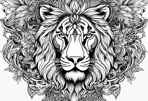 A tattoo representing the meaning of my childrens names , Heidi, Leo and Florence tattoo idea