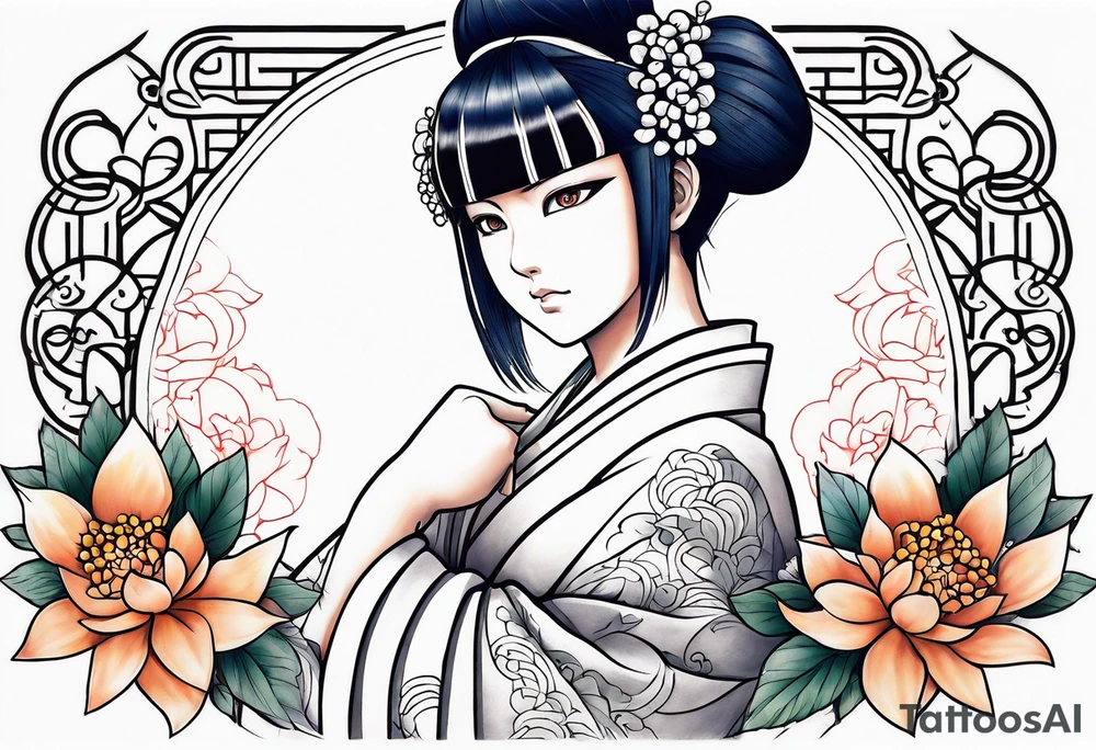 Hinata hyuga gentle fist byakugan tattoo idea