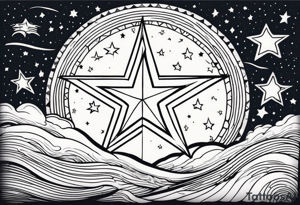 A star in the sky tattoo idea