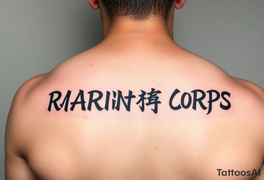 Republic of Korea
Marine Corps
lettering to arm tattoo idea