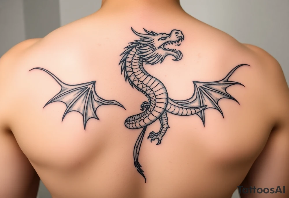 Powerful dragon tattoo idea