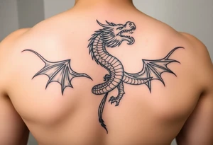 Powerful dragon tattoo idea