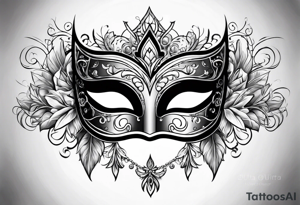 masquerade ball tattoo idea