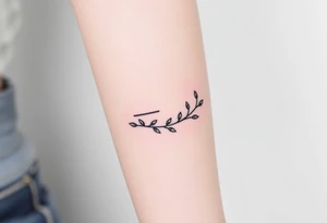 A delicate semicolon symbol intertwined with a vine, symbolizing growth, resilience, and new beginnings tattoo idea