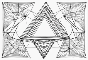 Fractal auto similar triangles centered tattoo idea