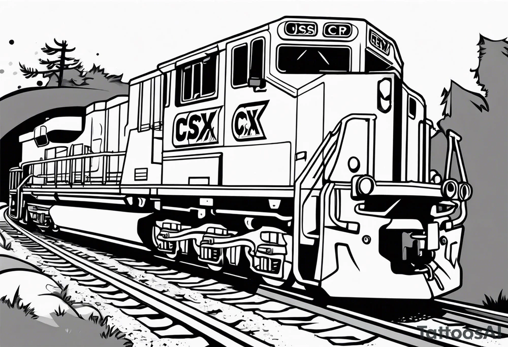 CSX train tattoo idea