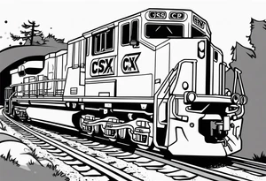 CSX train tattoo idea