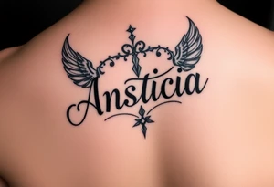 Anastacia in old English.
Long beach California roots 
Bi sexual daughter  on the forearm tattoo idea