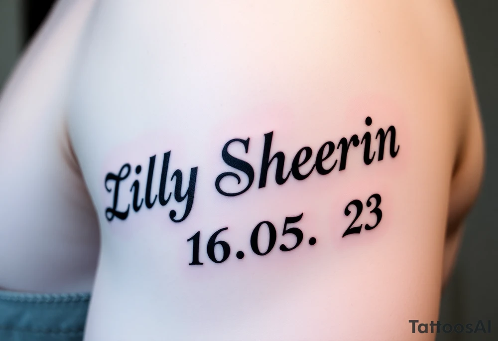 Lilly Sheerin 16.05.23 tattoo idea