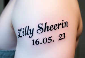 Lilly Sheerin 16.05.23 tattoo idea