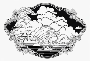 ukiyoe, cloud, hands tattoo idea