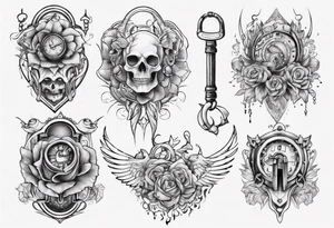 white lock tattoo idea