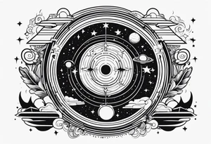tecnologia e astronomia tattoo idea