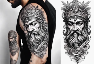 Greek mythology sleeve tattoo idea