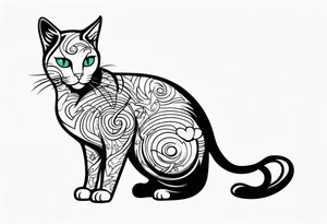 Schrodinger cat tattoo idea