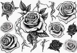 dancing on a rose tattoo idea