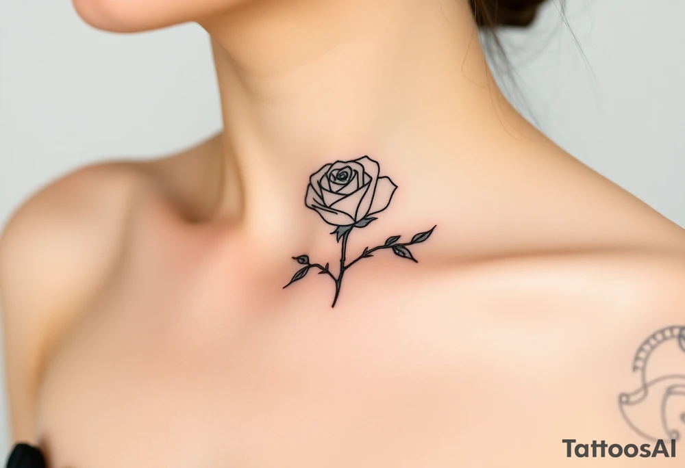 Rose and thorns tattoo idea