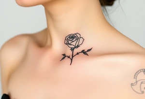 Rose and thorns tattoo idea