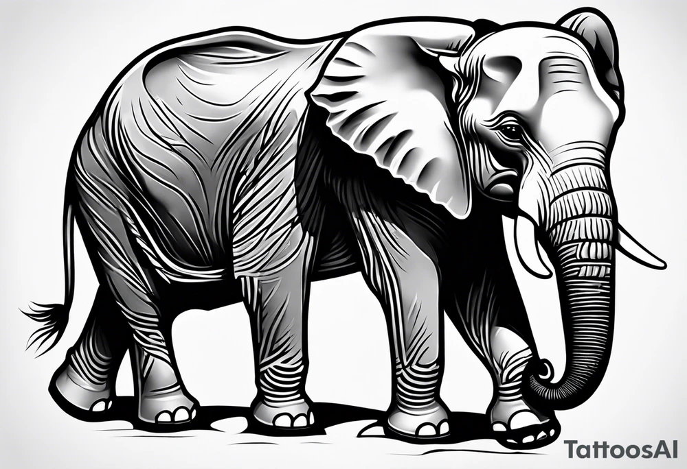 baby elephant tattoo idea
