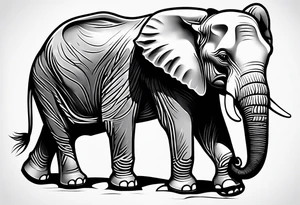 baby elephant tattoo idea