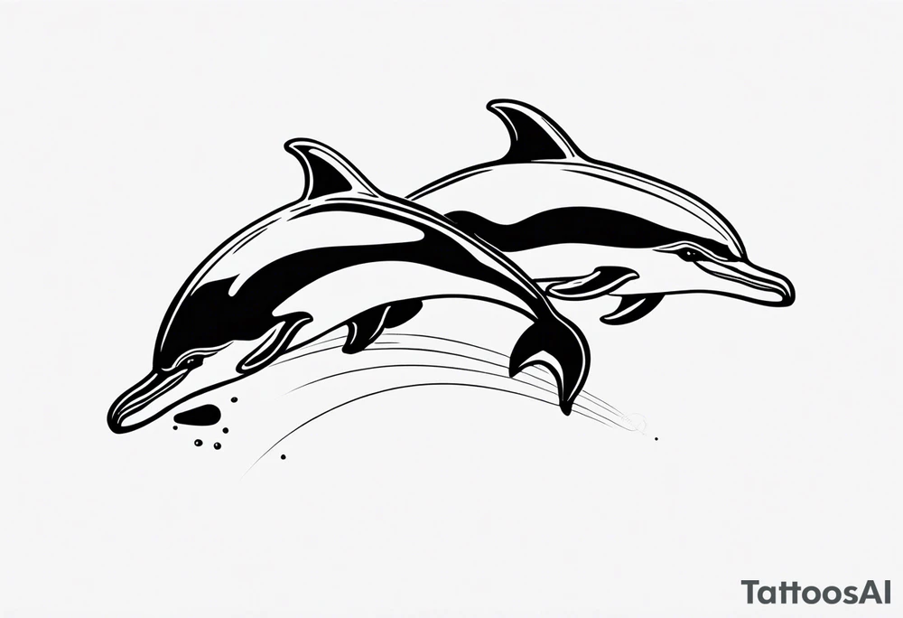 Playful Dolphins tattoo idea