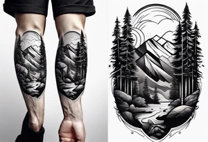 Forearm vertical, 2 hikers tattoo idea