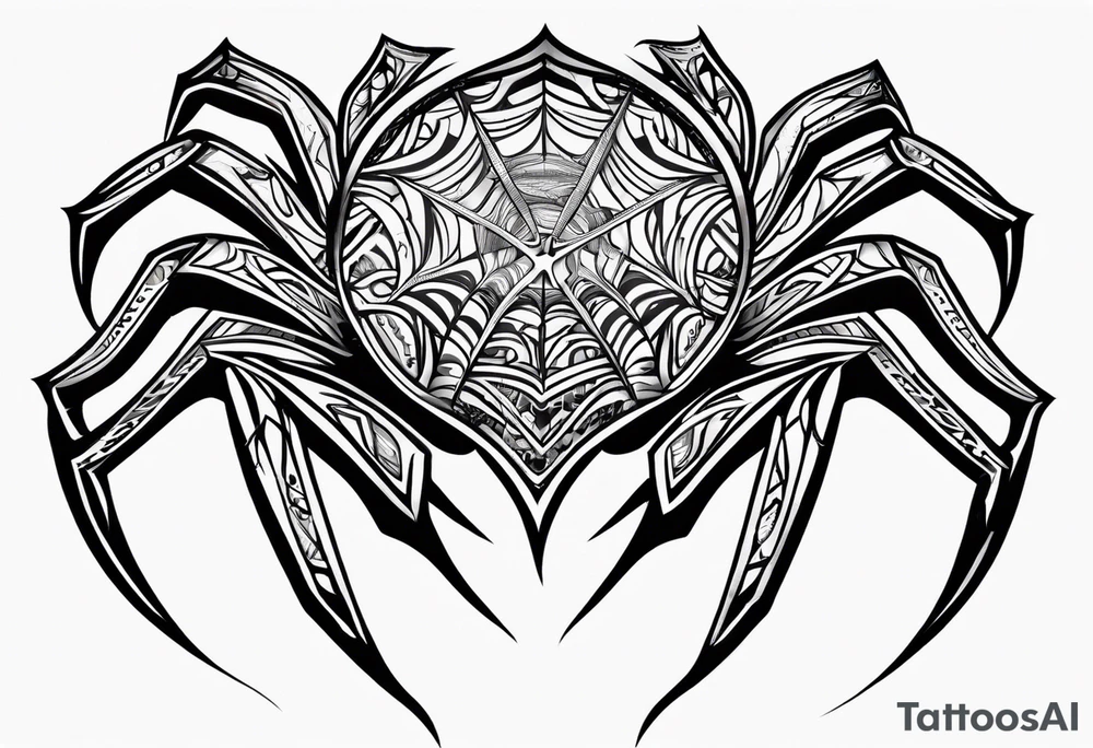 Neotribal spider tattoo idea