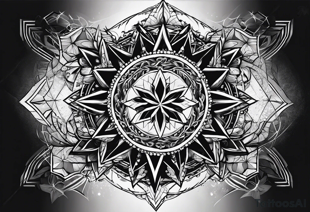 lines shape of asterisk tattoo idea
