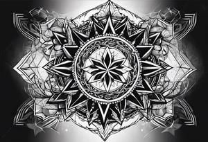 lines shape of asterisk tattoo idea