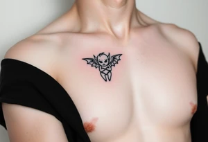 Misfit tiny goblin with wings tattoo idea