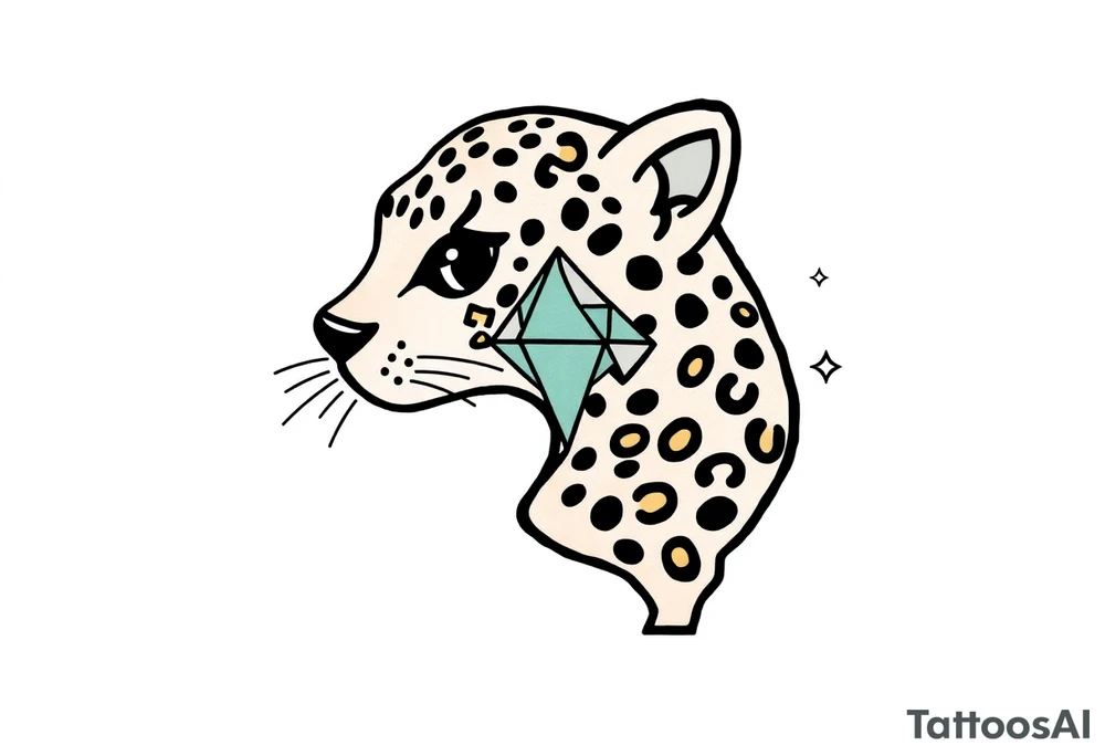 Cheetah print, diamond, mississippi, unique tattoo idea