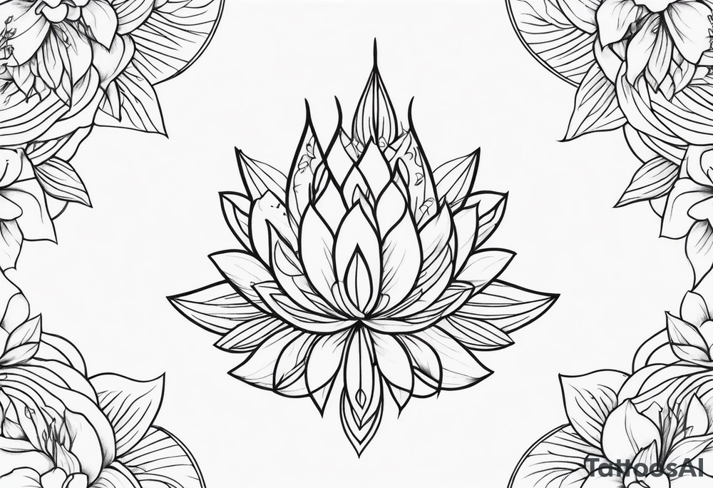 Tattoo floral + geometric representing the malaysian culture tattoo idea