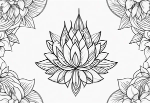 Tattoo floral + geometric representing the malaysian culture tattoo idea