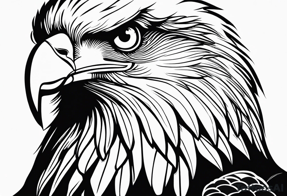 eagle face tattoo idea