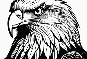 eagle face tattoo idea