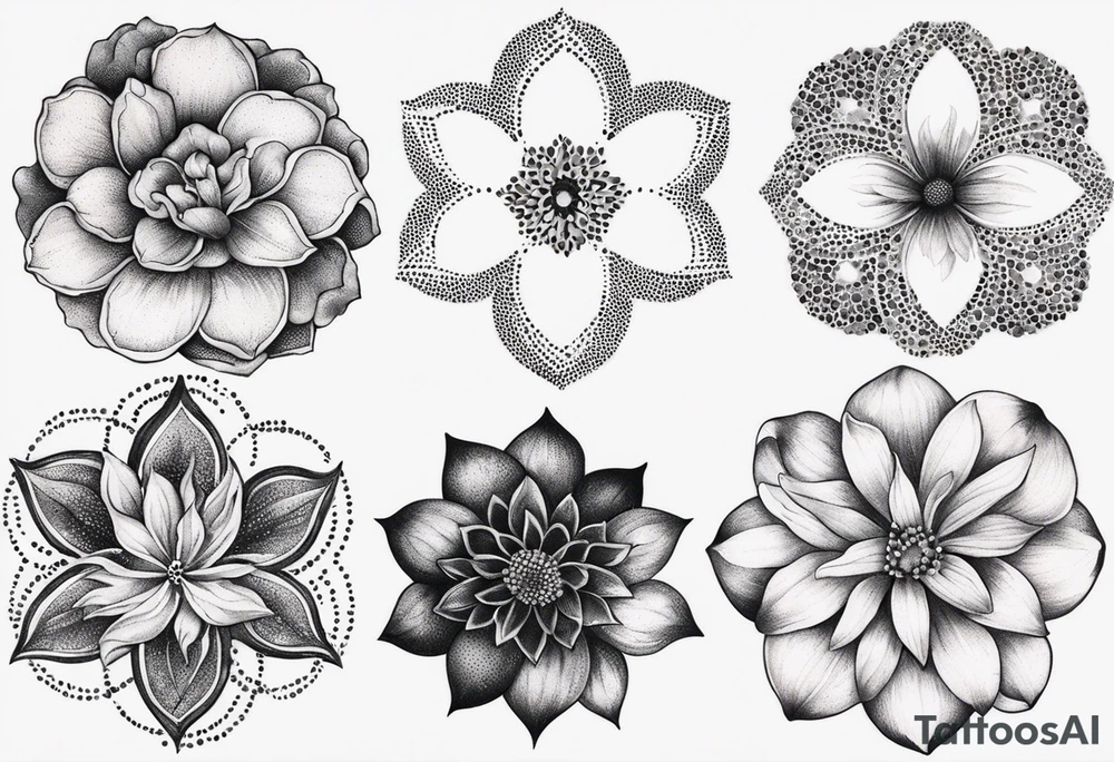 March April June November December birth flowers on infinity symbol tattoo idea