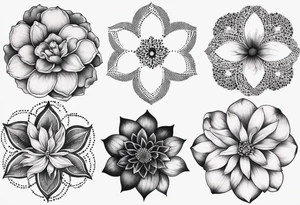 March April June November December birth flowers on infinity symbol tattoo idea