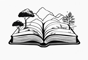 Nature book lover tattoo idea
