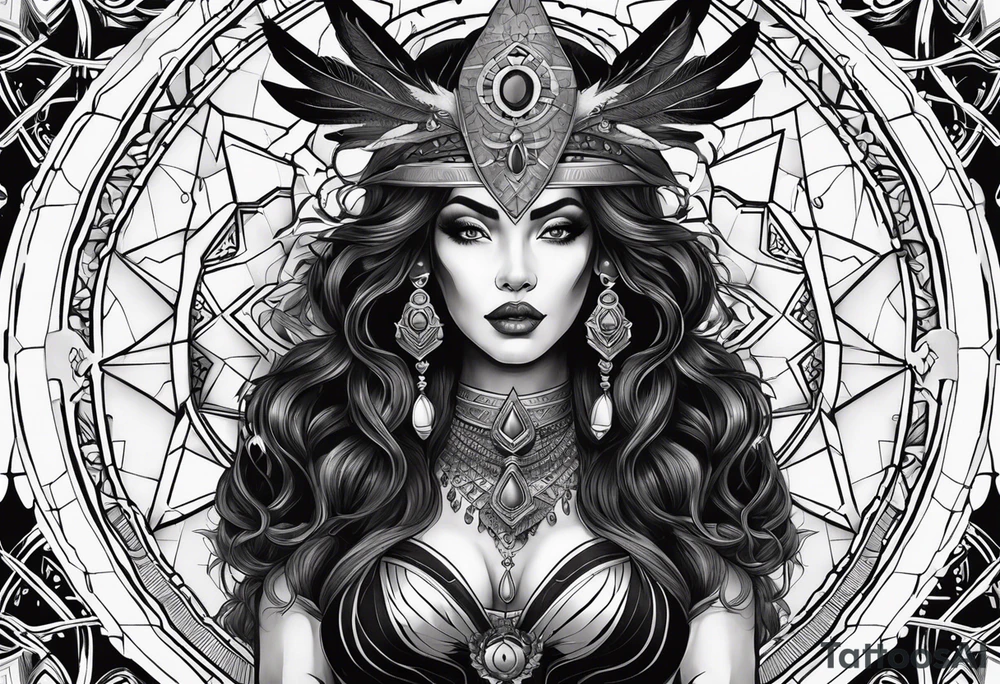 kali ma, alien goddess, valkrye, aries, pirate, divine feminine, zenza resonance, pachamama, lotus azul, blank panther, eagle, skull, 5D, nueva gaya, dna 12 tattoo idea