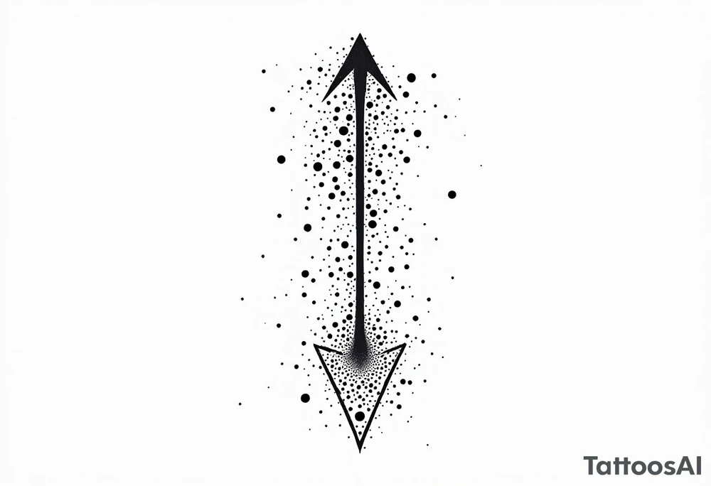 one  arrow  that look down tattoo idea