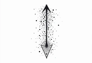 one  arrow  that look down tattoo idea