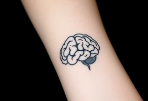 Walnut on the inside forearm that sort of looks like a brain tattoo idea