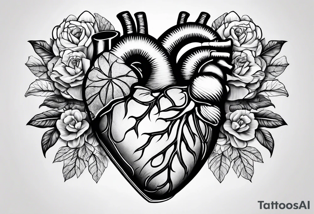 broken rib cage exposing heart tattoo idea