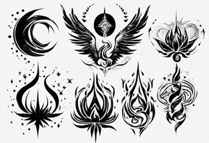 Abstract inner peace for men tattoo idea