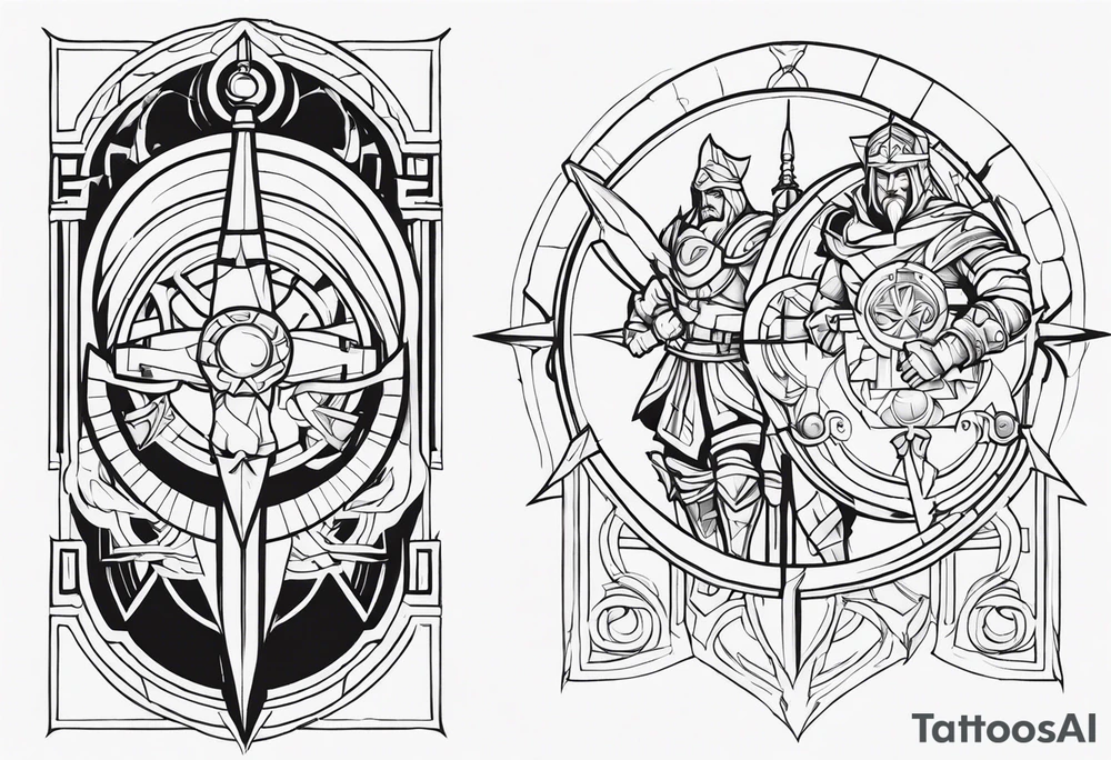 Chronos and Kairos warriors tattoo idea