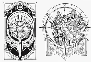 Chronos and Kairos warriors tattoo idea