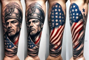 A patriotic forearm tattoo tattoo idea